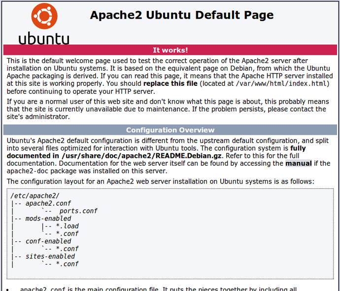 Apache's Default Page