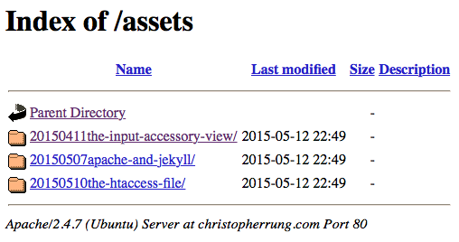 Web Directory Structure