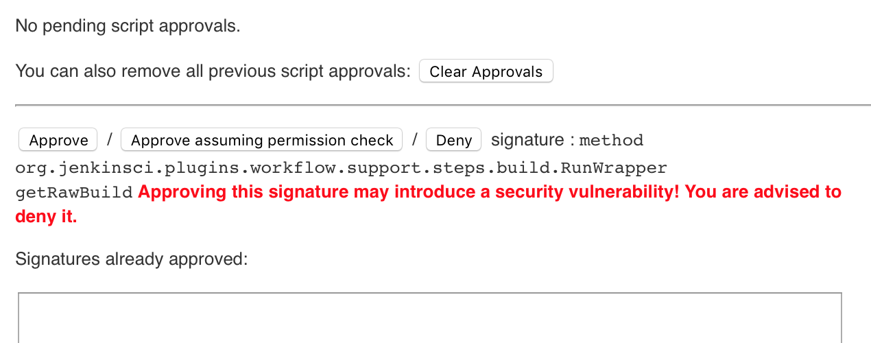 Script Approvals